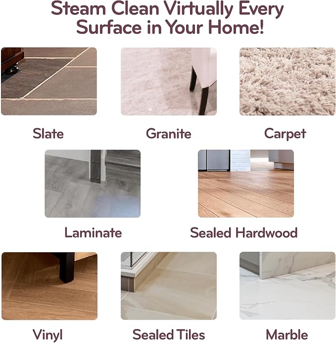H2O HD Steam Mop & Handheld Steam Cleaner | 3-in-1 Floor Steamer | 1500W Power & 450ml Removable Tank | Foldable Storage | Hardwood, Tile & Laminate Cleaner