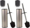 Toilet Brush and Holder,Stainless Steel Toilet Brushes for Bathroom with Holder 2pack Brushed Nickel