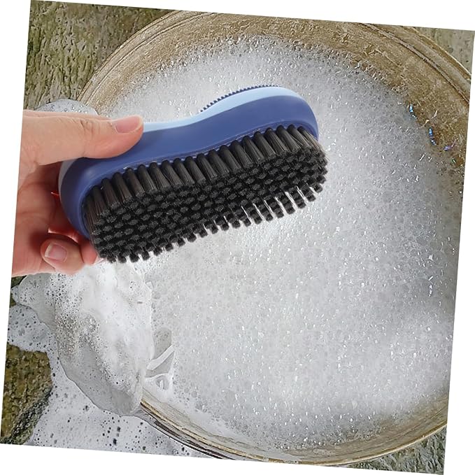 Healeved 6pcs Double-Sided Laundry Scrub Brush for Clothes and Shoes Cleaning Soft Bristle Multi-Functional Tool for Home Office Kitchen and Bathroom Use Iceberg