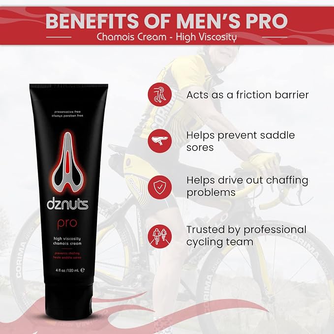 dznuts - Men’s Pro Chamois Cream, Women’s Bliss Chamois Cream, and Bald Super Smooth Shaving Cream - For Saddle Sores, Razor Burns, Ingrown Hairs, and Cuts