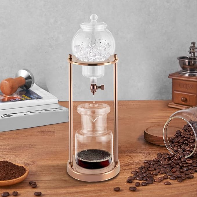 Gold Iced Coffee Dripper Cold Brew Drip Coffee Machine Ice Coffee Dripper 600ml