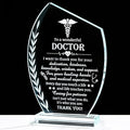 Movdyka Doctor Appreciation Gifts for Women Men Crystal Plaque Keepsakes Thank You Inspirational Gift for Doctors Best Dr. Present Ideas for Birthday Doctors' Day Retirement Christmas Decor