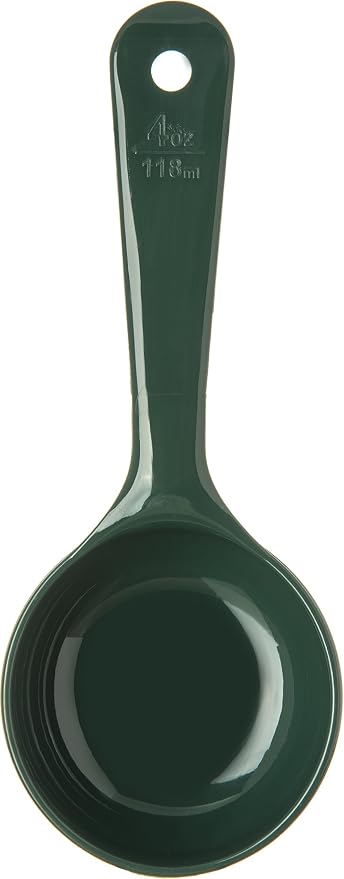 Carlisle FoodService Products 492808 Measure Miser Solid Measuring Spoon with Short Handle, 4 Ounces, Green