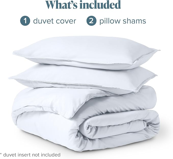 Bare Home Bedding Duvet Cover Oversized Queen Size - Premium 1800 Super Soft Collection - Lightweight, Cooling Duvet Cover - Soft Breathable Bedding (Oversized Queen, White)