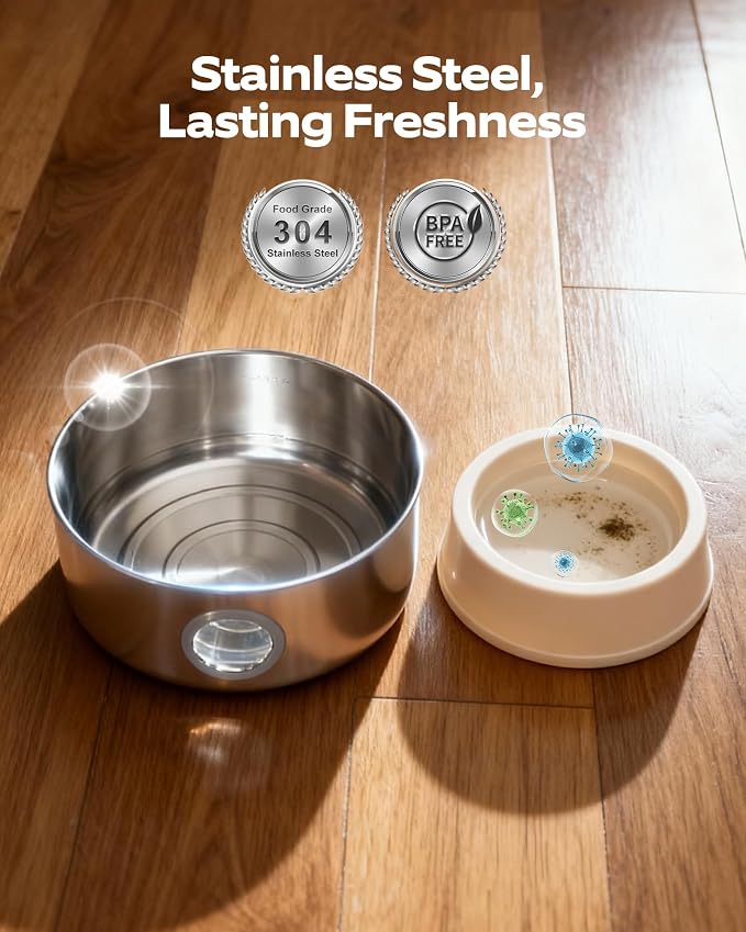 Cat Water Fountain Battery Operated: Cat Fountain with 6 Filter & 3 sponges | 88oz/2.6L Cordless Pet Dispenser for Cats Indoor with Motion Sensor - Wireless Automatic Quiet Waterer for Small Animal