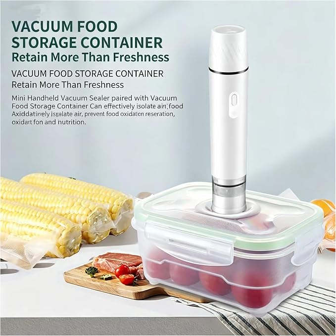 Vacuum Sealer Machine for Food with 36 BPA-Free Reusable Vacuum Sealer Food Storage Bags, Freezer, Microwave – Odor-Resistant, Leak-Proof (36PCS bags + Vacuum sealer White)