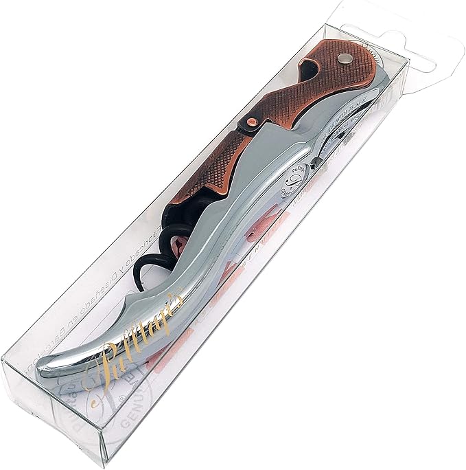 Pulltap's Genuine Slider Boss 150 Waiter's Corkscrew – Double-Hinged Wine Key with Sliding Foil Cutter – Patented Design – Made in Spain – Cromado-Cobre (Chrome-Copper)