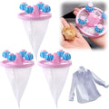 Washing Machine Hair Filter Mesh Bags, Floating Hair Filtering Mesh Removal, Pet Hair Remover for Laundry, Lint Catcher for Washing Machine, Reusable Washer Lint Catcher for Dog & Cat Hair (3, Pink)
