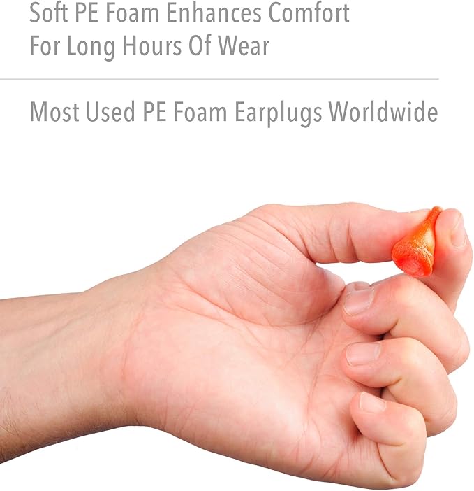 Howard Leight by Honeywell Maximum Disposable Earplugs Box, 200 Pair (MXM-1)