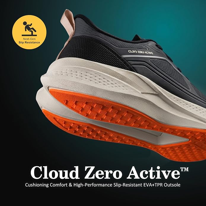 Hawkwell Men's Cloud Zero Active WaterShell Nursing Shoes Water Resistant Lightweight Non Slip Medical Work Sneakers
