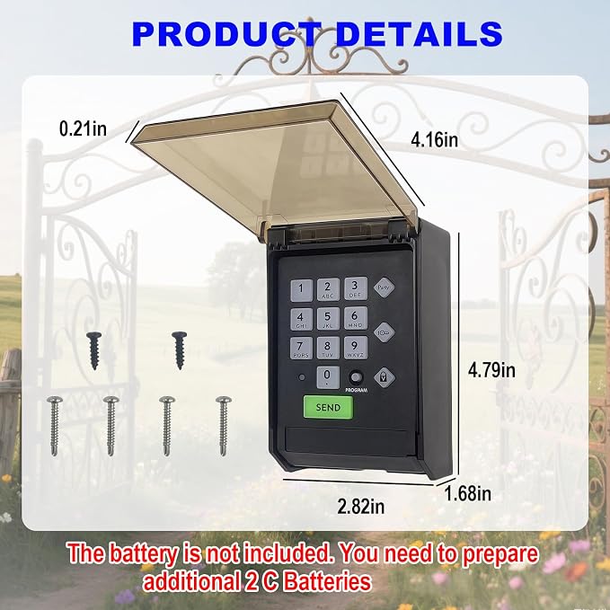 Gh ost Gate Opener Keypad AXWK Wireless Waterproof Cover for Automatic Gate