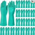 Potchen 20 Pairs Chemical Resistant Gloves Heavy Duty 15 Mil Nitrile Gloves Bulk for Cleaning, Resist Household Acid, Alkali and Oil (X-Large)