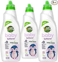 Baby Fabric Softener, Plant-Based Liquid Fabric Softener, Non-Toxic, Hypoallergenic, Fragrance-Free, EcoCert Certified, Vegan, 32 Washes, 33.8 fl oz (1000 ml) - 3 Pack