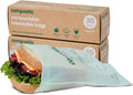 Compostic Compostable XL Sandwich Bags (60 Count) Starter Pack — Resealable Zip-Seal, Plant-Based, Home Compostable, Freezer & Microwave Safe, BPA-Free, Non-Toxic, GMO-Free Food Storage Bags
