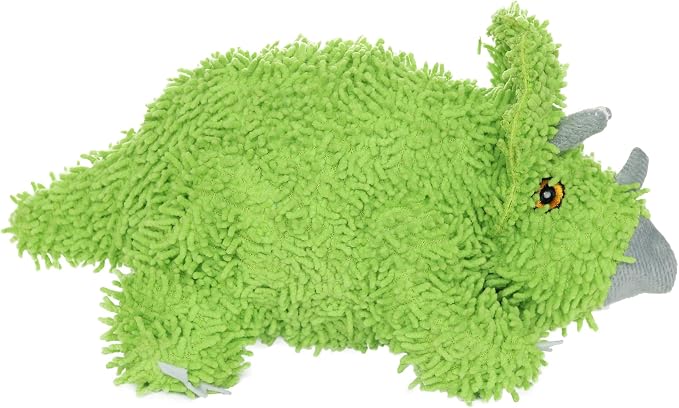 MIGHTY® 2 Pack Microfiber Medium Triceratops Dog Toys | Ultra Durable Plush Toy with Multiple Layers & Reinforced Seams , Washable and Floats , Mighty® Construction