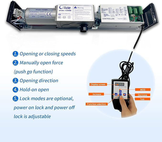 Automatic Electric Door Operator, Auto WiFi Swing Door Opener System with Integrated Mobile App Control, Voice Assistant
