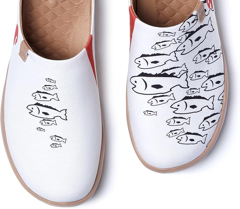 UIN Men's Mules Slipper Loafers Lightweight Mules Walking Casual Clogs Comfort Household Slip Ons Art Painted Travel Shoes Malaga Marine World