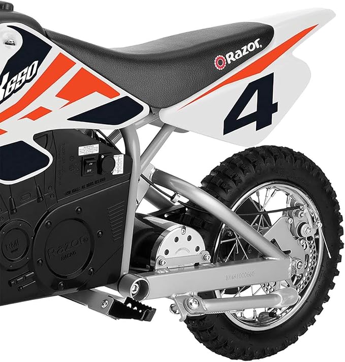 Razor Dirt Rocket Ride On High Torque Motocross Electric Motorcycle Dirt Bike with Speeds up to 17 MPH for Teens and Adults, Orange (2 Pack)