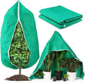 4-Pack Plant Covers Freeze Protection, Frost Covers with Zipper Drawstring, Plant Protectors from Animals, Outdoor Winter Frost Cold Weather Shrubs Trees Jacket Covers (31.5" x 47.3",Green)