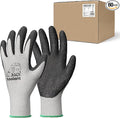 toolant Crinkle Latex Work Gloves Bulk, Rubber Coated Safety Work Gloves for Men and Women, 60 Pairs for Construction, Gardening, Warehouse (Gray, Medium)
