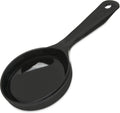 Carlisle FoodService Products 493003 Solid Short Handle Portion Control Spoon, 6 oz, Black