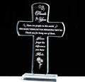 Movdyka Thank You Gifts for Women Men - Engraved Crystal Cross-Shaped Plaque Decor - Appreciation Inspirational Gift for Coworker, Teacher, Pastor, Friend, Doctor, Nurse Grateful Present Ideas