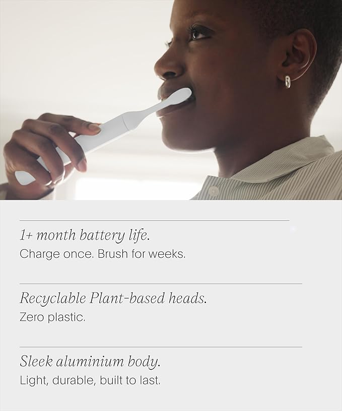 SURI 2.0 New Sonic Electric Toothbrush with Pressure Sensor | 1 Month+ Battery | Electric Toothbrush for Adults | Travel Toothbrushes | Tooth Brush | White