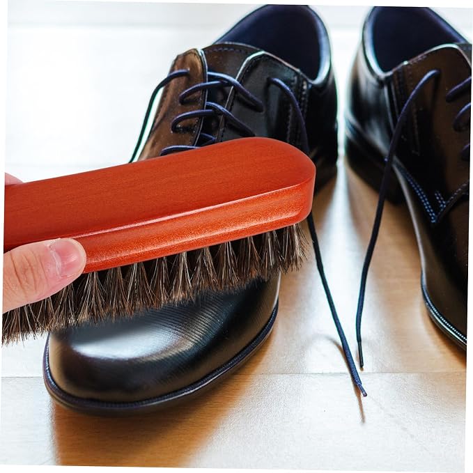 5pcs Laundry Scrubbing Brush Portable Wooden Shoe Cleaner Brush Ergonomic Handle for Boot Cleaning and Polishing for Shoes and Sneakers