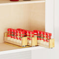 SpaceAid Bamboo Pull Out Spice Rack Organizer for Cabinet, Heavy Duty Slide Out Seasoning Kitchen Pantry Sliding Vertical Organization, 7.6" Wide, 3 Drawers(2" Wide), 1-Tier, Natural
