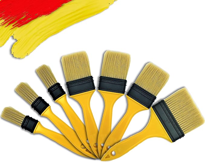 Not Chip Brush, Paint Brushes for Walls Assorted Size 28 Pack, S.Chip Brush Never Lose Bristles - Small Package, 100% Plastic, for Paint, Glues, Stains and Completely Recyclable