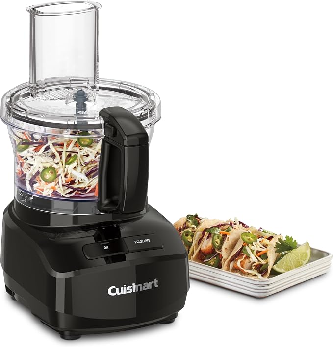Cuisinart 7-Cup Sleek and Modern Design Food Processor with Two Easy Controls and Universal Blade for Chopping, Mixing, and Dough (Black)