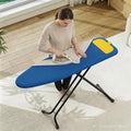 Ironing Board Full Size, Iron Board with Silicon Rest, Foldable Ironing Boards Standard Size, Heavy Duty Iron Stand Boads, Ironing Table with 7 Height Adjustable Anti-Slip Feet, 13x43 Blue
