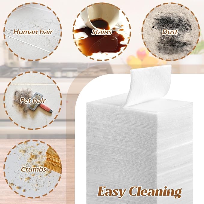 Hoolerry 900 Count Dry Sweeping Cloths Compatible with Swiffer Sweeper, Disposable Dry Mop Refills, Dusting Cloths Duster Refills Mop Pads for Hardwood Tile Vinyl Floor, 11.81 x 8.66 Inch