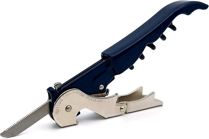 Pulltap's Genuine Slider 900 Waiter's Corkscrew – Double-Hinged Wine Key with Sliding Foil Cutter – Patented Design – Made in Spain – Azul Oscuro (Dark Blue)