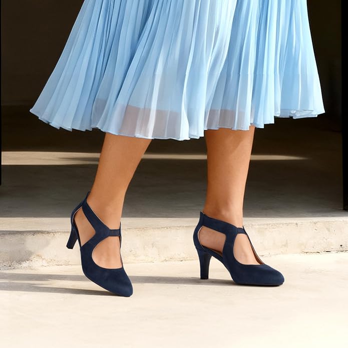 DREAM PAIRS Women's Pumps Closed Pointed Toe Kitten Heels | Elegant Party Dress Shoes with Chic Crisscross Cutouts, 2.76 Inch Heel, and Back Zip for Polished, All-day Secure Strides
