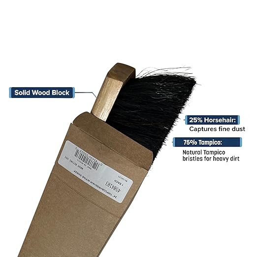 SPARTA Flo-Pac Horsehair-Blend Blend Sweep, Floor Sweep for Cleaning, 24 Inches, Black, (Pack of 12)