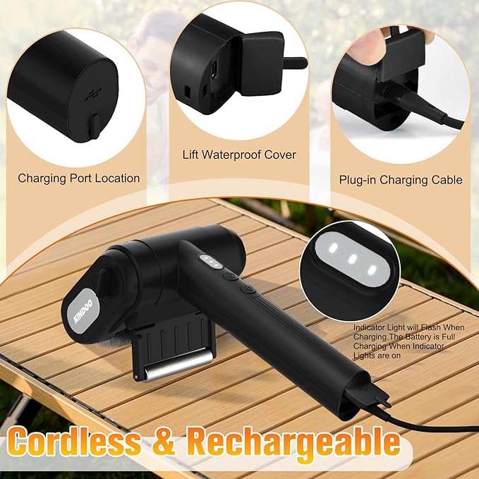 Electric Grill Brush Bristle for Outdoor Grill, Grill Cleaning Brush Rechargeable BBQ Cleaner Brush Head,Safe Grill Brush with Scraper for Cast Iron Stainless-Steel Grates,Black