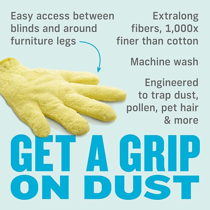 E-Cloth Duster & Cleaning Bundle - Microfiber Cloth Set, Includes Flexi-Edge Floor Dusting Mop, High Performance Dusting Cloth & Glove, Cleaning Wand, and Replacement Mop Head