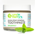 Uncle Harry's Spearmint Remineralizing Toothpaste | Natural Whitening Tooth Paste Freshens Breath & Promotes Enamel | Vegan Fluoride Free Toothpaste