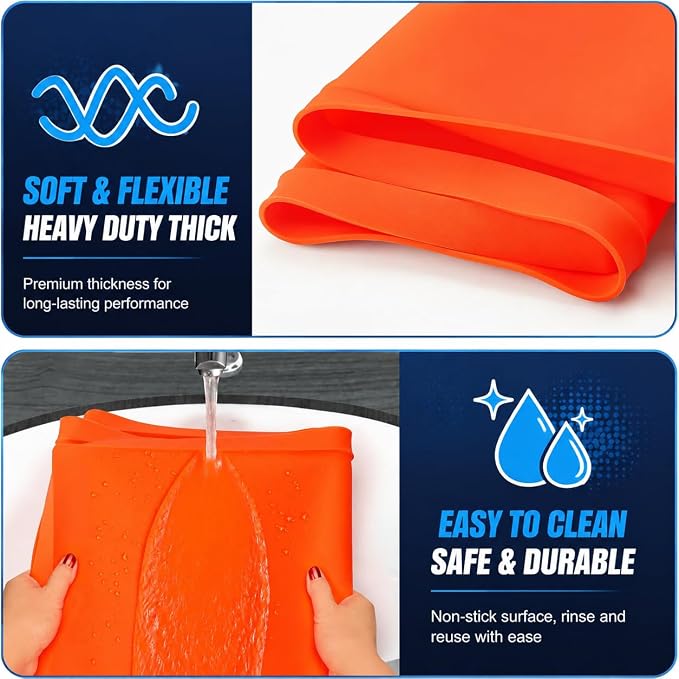 Silicone Grill Mat for Outdoor Griddle for Cuisinart CGG-501 2021-2026, Non-Slip BBQ Tool Mat, Heat Resistant Griddle Protector Mat, Outdoor Kitchen Accessories,22 inch（56.7 * 42.7 * 2.5cm）