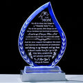 Birthday Gifts for Mom from Daughter Son Glass Plaque, To My Mom who has Everything Unique Gifts with Colorful Led Base, Present for Mom on Thanksgiving Christmas Mothers Day