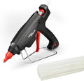 IDL Packaging GG-220 Industrial 200W Hot Glue Gun with 10 pcs Glue Sticks - 1/2" x 10" Full-Size Glue Sticks - Hot Glue Gun Kit for All Surfaces, Wood, Metal, Plastic, Glass, Tile, Cardboard