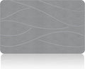 Veeloim Stone Bath Mat Diatomaceous Earth Shower Mat Non-Slip Super Absorbent Diatomite Stone Bath Mats for Bathroom Floor Quick Drying Natural Easy to Clean(23.6''×15.4" Gray)