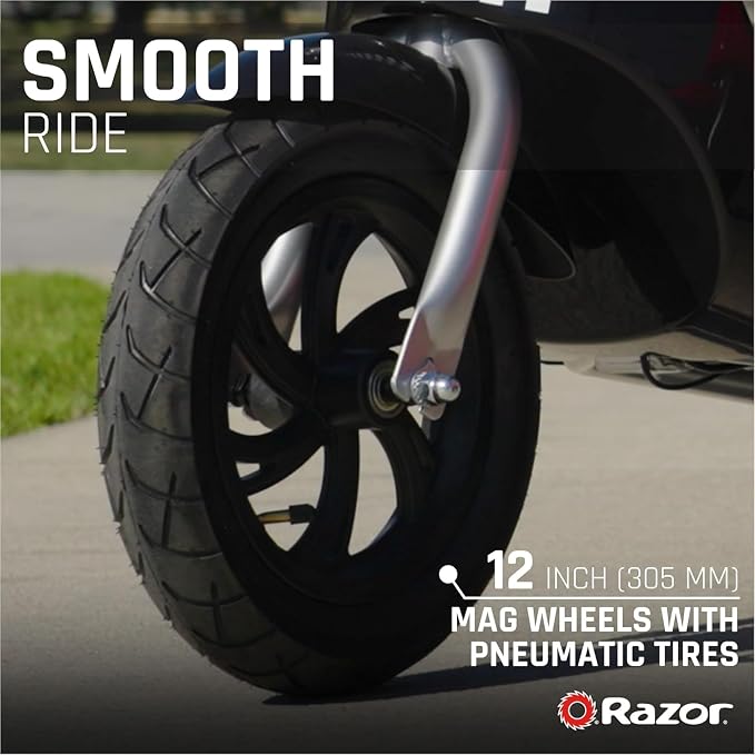 Razor Pocket Mod Classic Miniature Euro-Style Electric Scooter for Ages 8+, Vintage-Inspired Design, High/Low Speed Switch, Up to 80 Minutes Ride Time