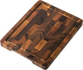 Walnut Cutting Board, Small Wooden Cutting Board Meal Prep Serving | 10"×8"×0.8", Premium Walnut Wood, End Grain, FSC Certified, Deep Juice Groove, Built-In Handle, Non-Slip Feet, Knife Friendly