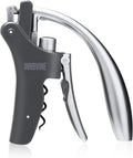 Innovine Vertical Corkscrew Wine Opener with Easy Motion Lever Handle, Heavyweight and Durable Construction for Home Bar, Kitchen, Outdoor Party, Housewarming Gifts, Travel, Set of 1, Black