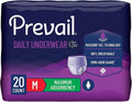 Prevail Daily Underwear Disposable Underwear Female Pull On with Tear Away Seams Medium, PWC-512/1, 60, 20 Ct