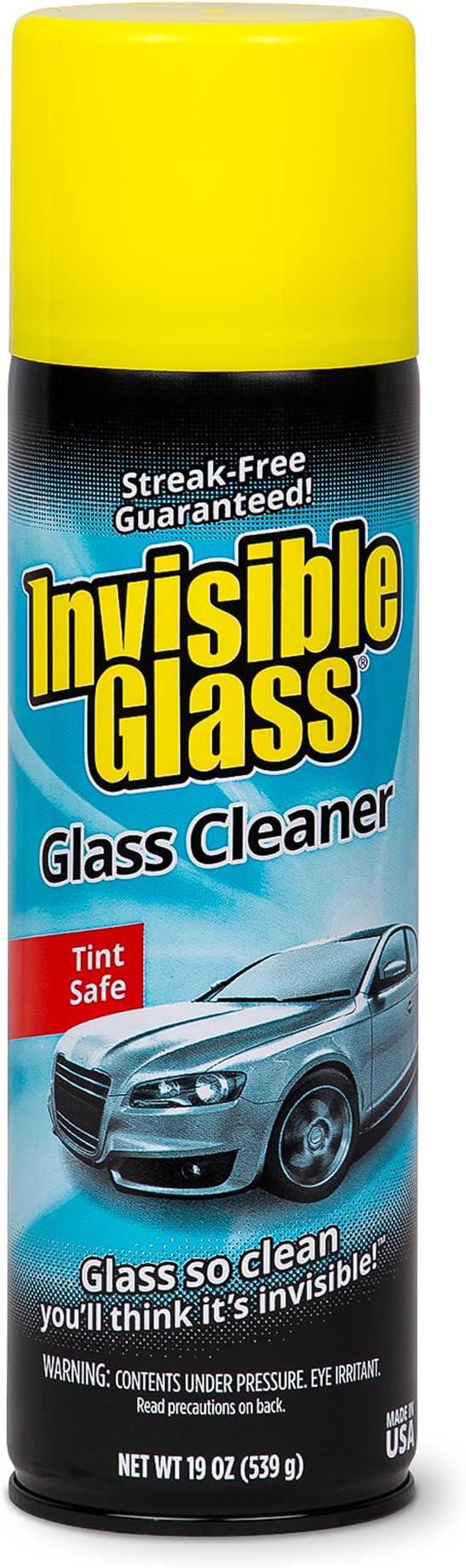 Invisible Glass 91164 Premium Aerosol Glass Cleaner Spray for Car Windshields and Windows, Automotive and Home Window Cleaner, Streak-Free, Ammonia-Free, Tint-Safe – 19 oz