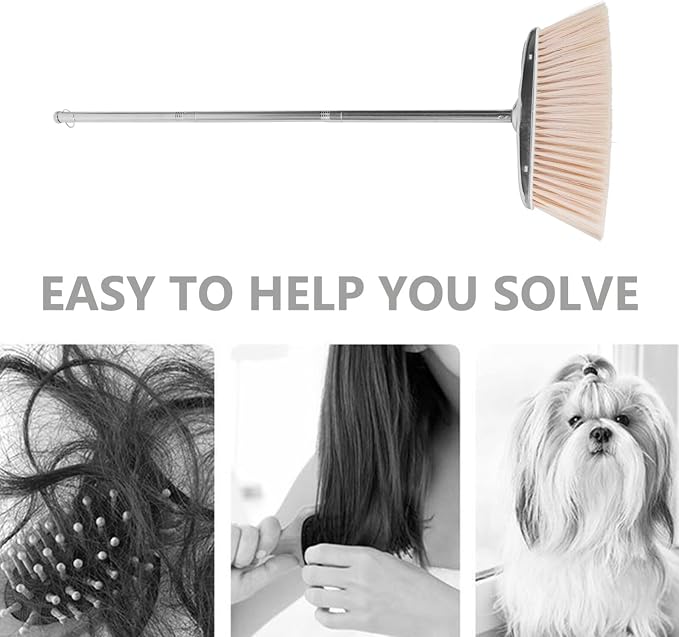 Healifty -Handled Broom Handle for Efficient Floor Cleaning Home Kitchen and to Use for Pet Hair and Dust Removal