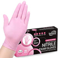 SwiftGrip Nitrile Disposable Gloves - Medical Exam Gloves, Latex-Free, Pink, Powder-Free, 50-ct Box (Large)